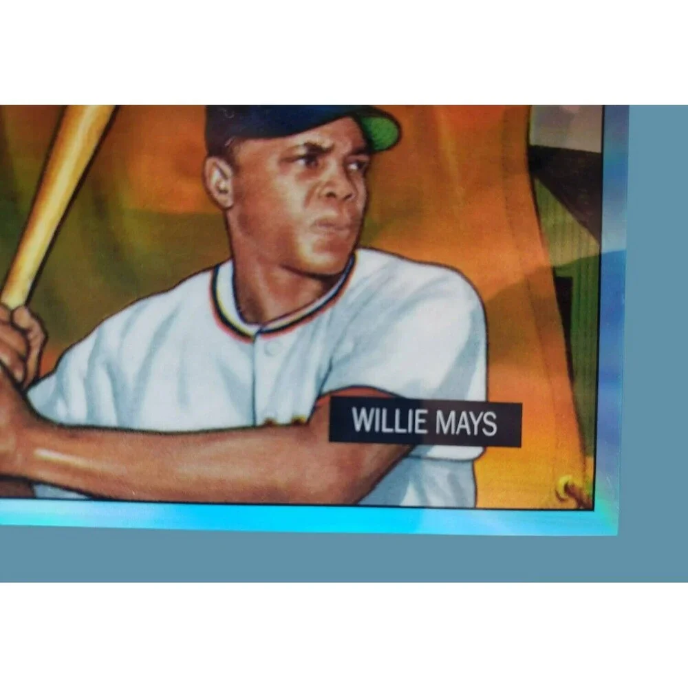 2013 Bowman WILLIE MAYS BLUE SAPPHIRE REFRACTOR ROOKIE REPRINT Baseball Card 305